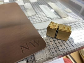 brass printers type for leather