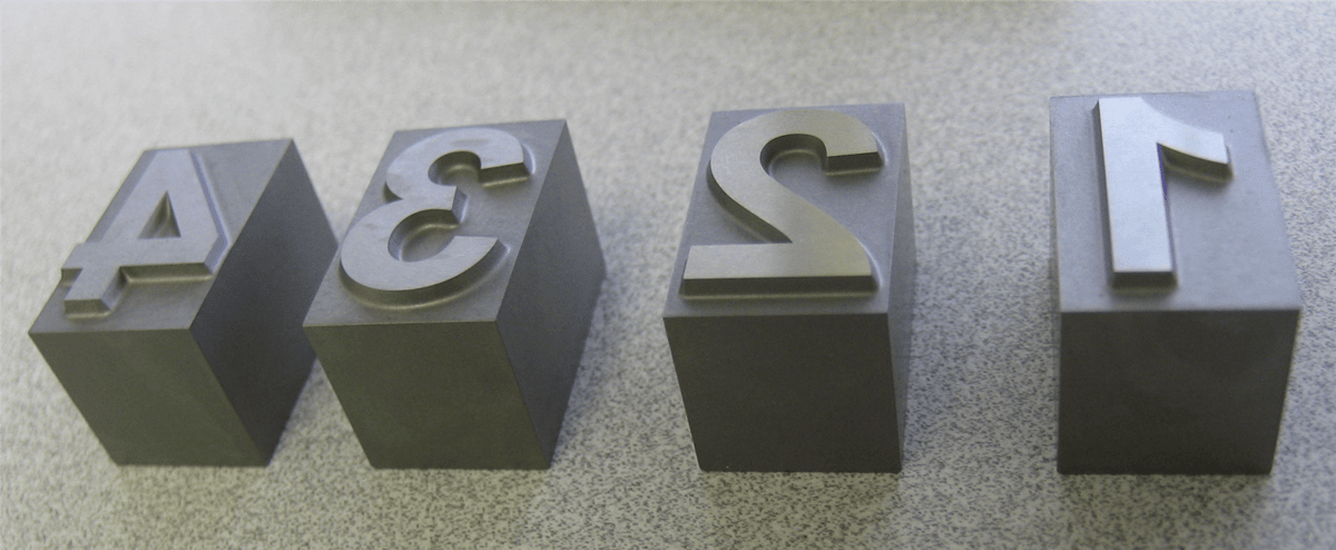 Stamp or Emboss a number with our steel stamp dies.