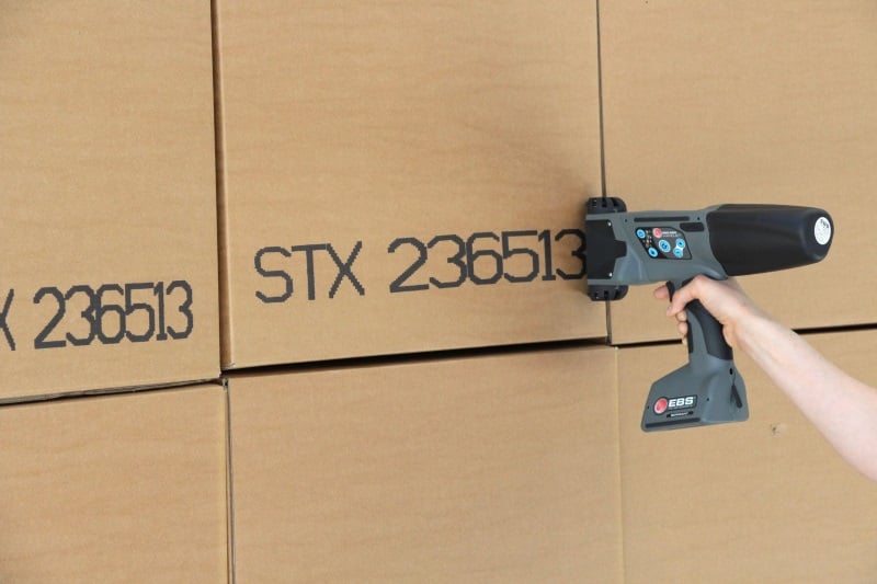 Handjet Marking on Cardboard